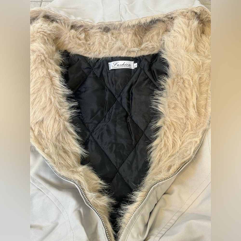 NWT Fashion Women's Retro Fur Collard Warm Hooded Jacket - Picture 7 of 10